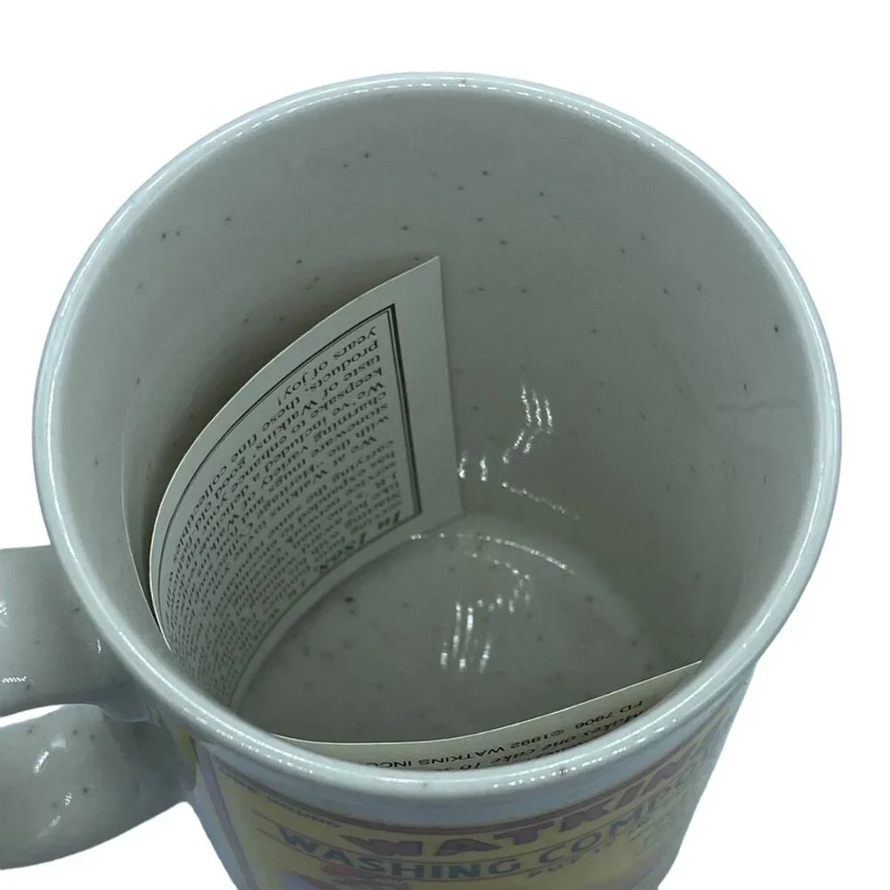 Vtg 1992 Watkins Heritage Collection Washing Compound‎ Coffee Cup Mug 4.5”